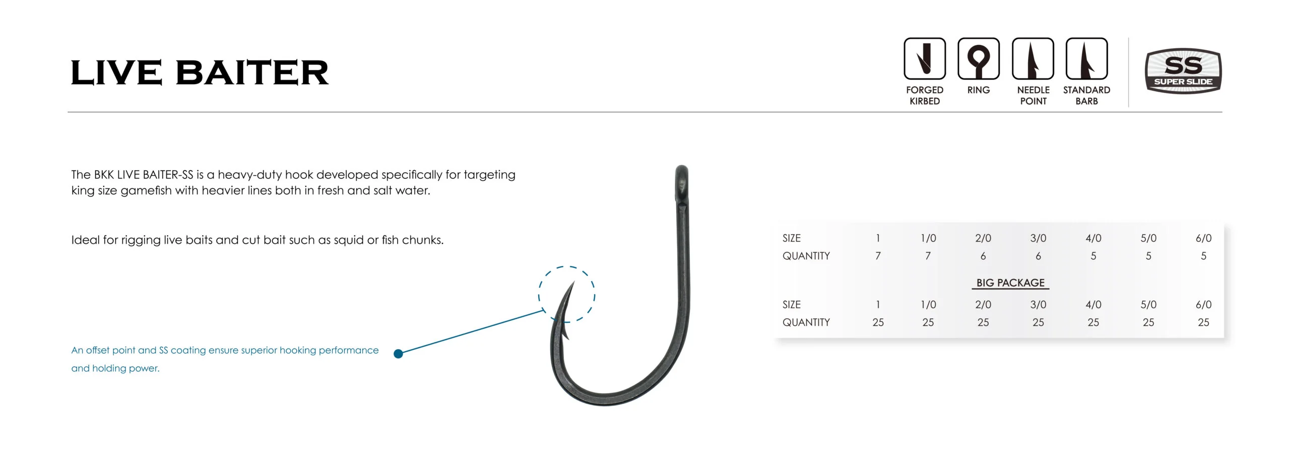 BKK Live Baiter-SS Hooks - Image 3