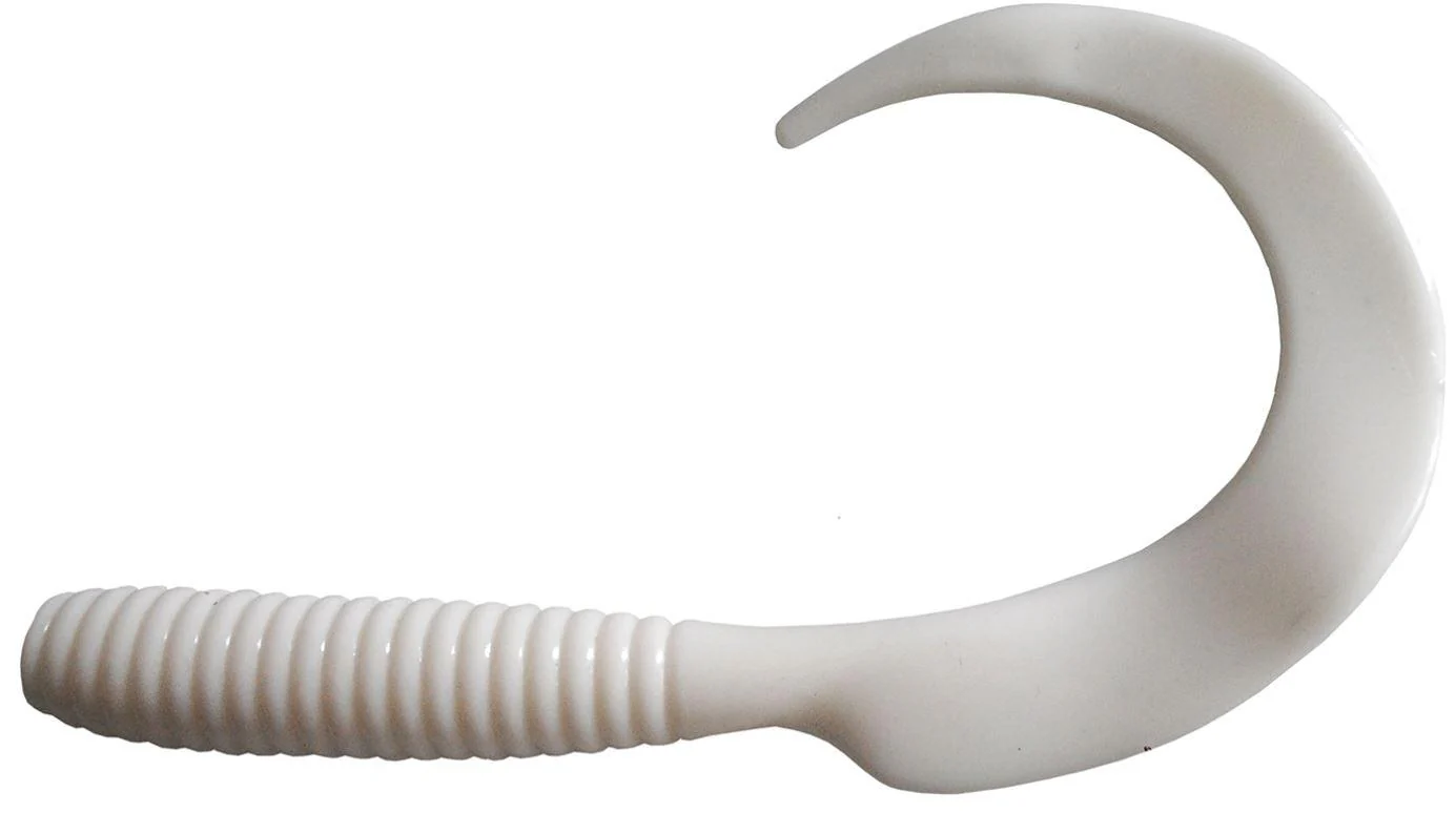 Blue Water Candy 8" Swirl Tail Grubs - Image 6