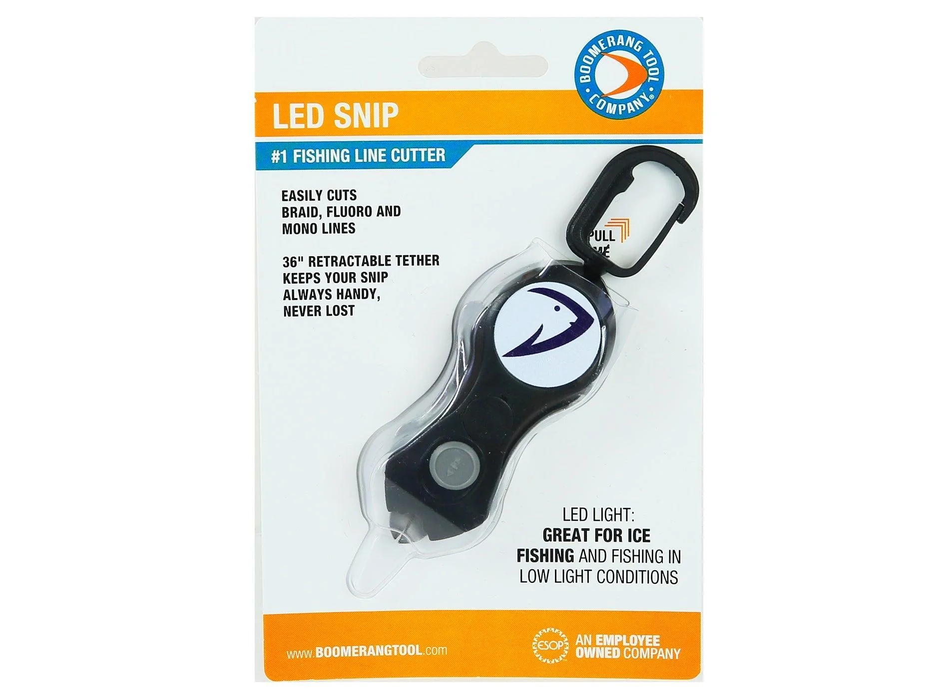 Boomerang x Tackle World Logo Original Snip Line Cutter With LED Light