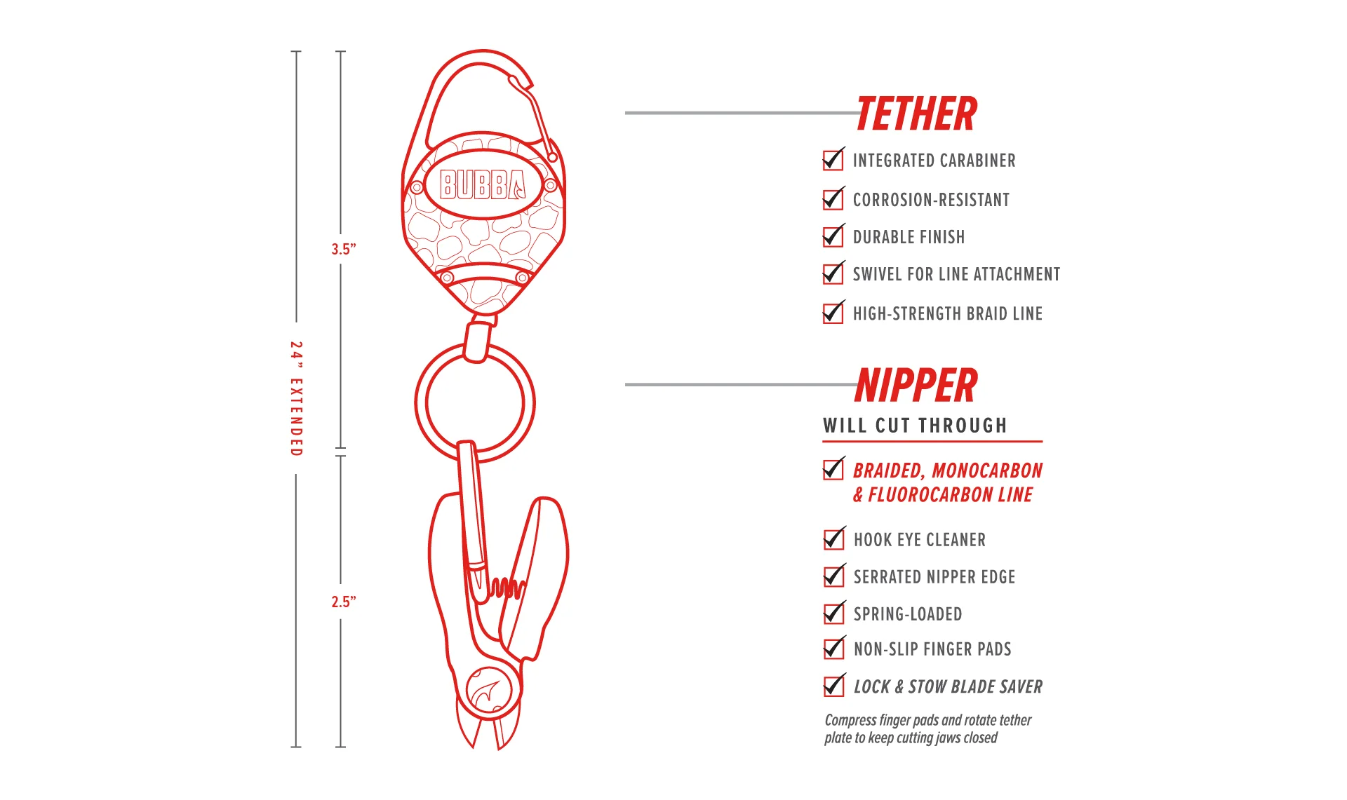 Bubba Line Clipper w/ Tether Combo - Image 5