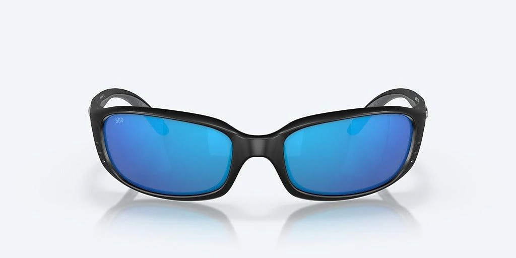 Costa Brine Matte Black Frame With Mirror Blue Lens 580G Polarized Sunglasses - Image 2