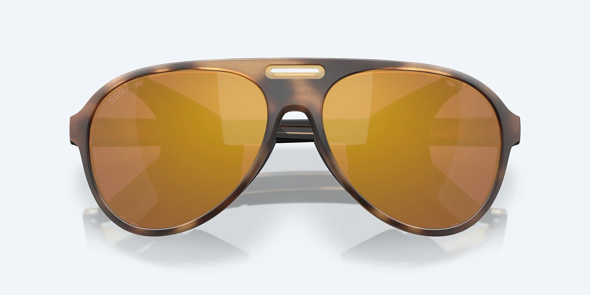 Costa Grand Catalina Matte Tortoise Frame with Gold Mirror Lens 580G Polarized Sunglasses - Image 5