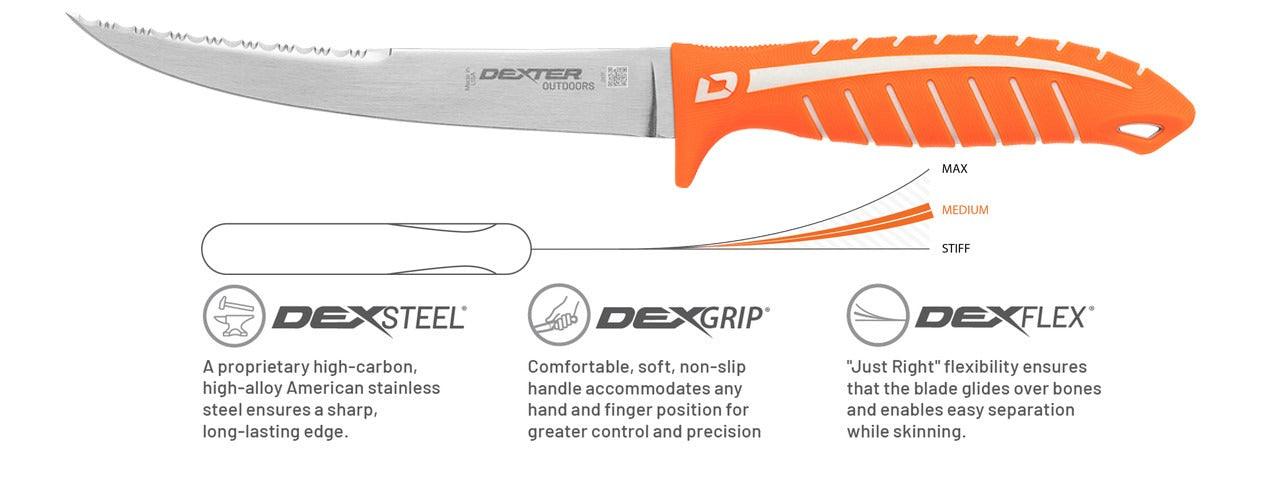Dexter Dextreme 7" Dual Edge Flexible Fillet Knife with Sheath - Image 2