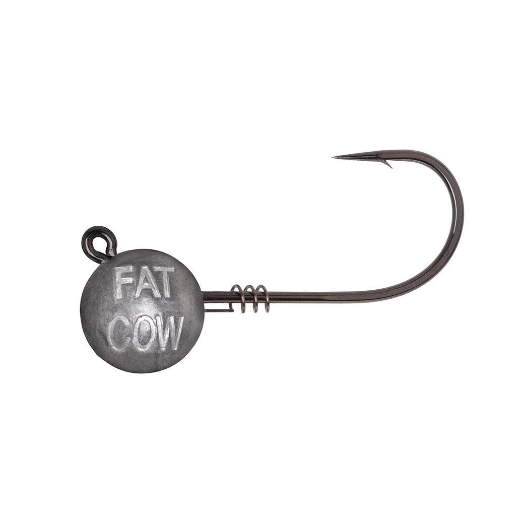 Fat Cow Screw Ball Jig Heads 7/0 Hook 2pk