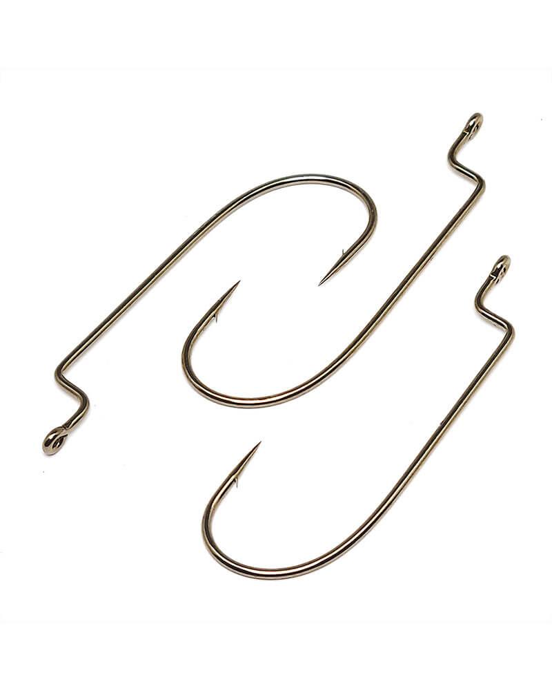 Gamakatsu Worm Offset Shank O'Shaughnessy Bend Hooks NS Black - Image 2