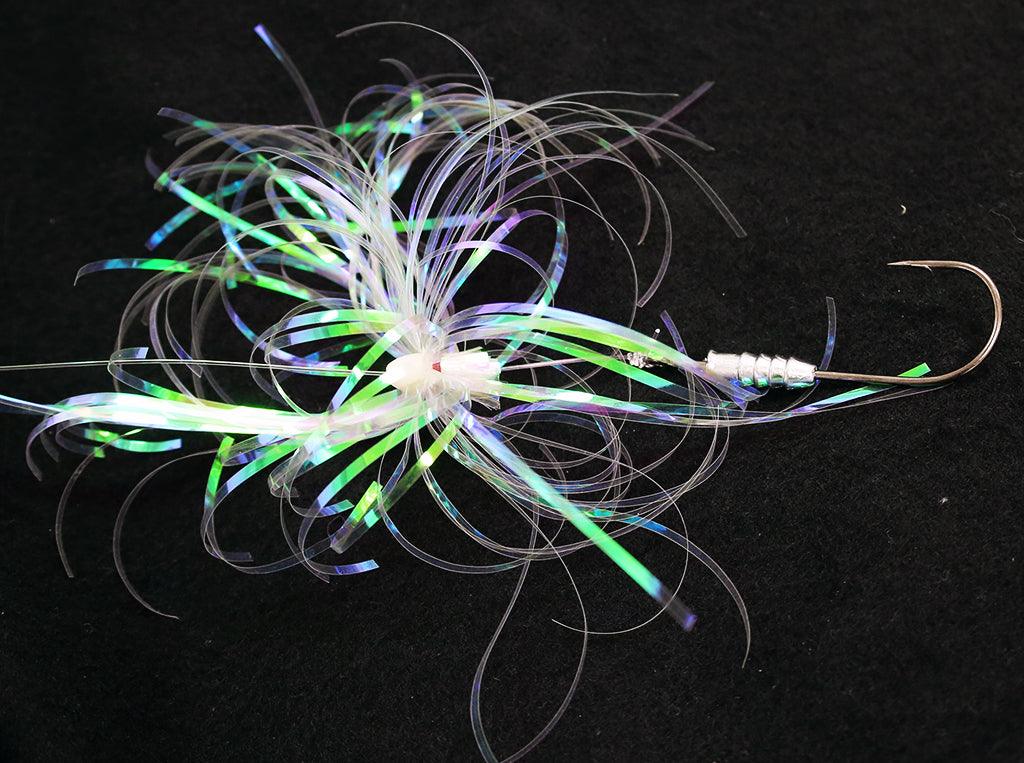 Jigging World Hi-Lo Flasher Rigs with Weighted Grub Holder Hooks - Image 2