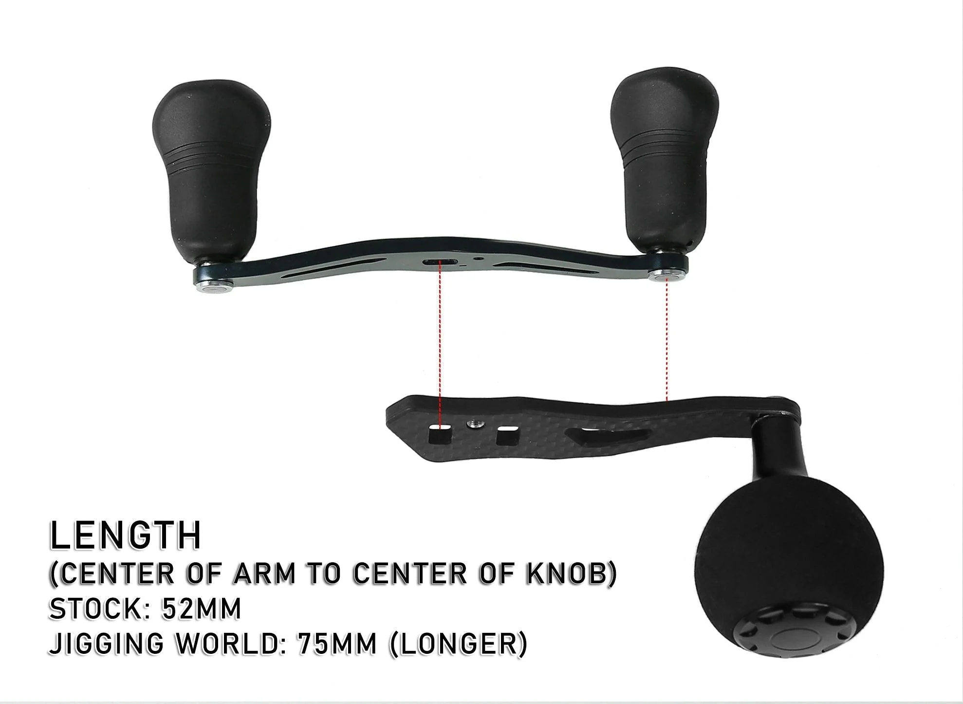 Jigging World Power Handle for Shimano Tranx 300 & 400 Baitcasting Reels - Image 7