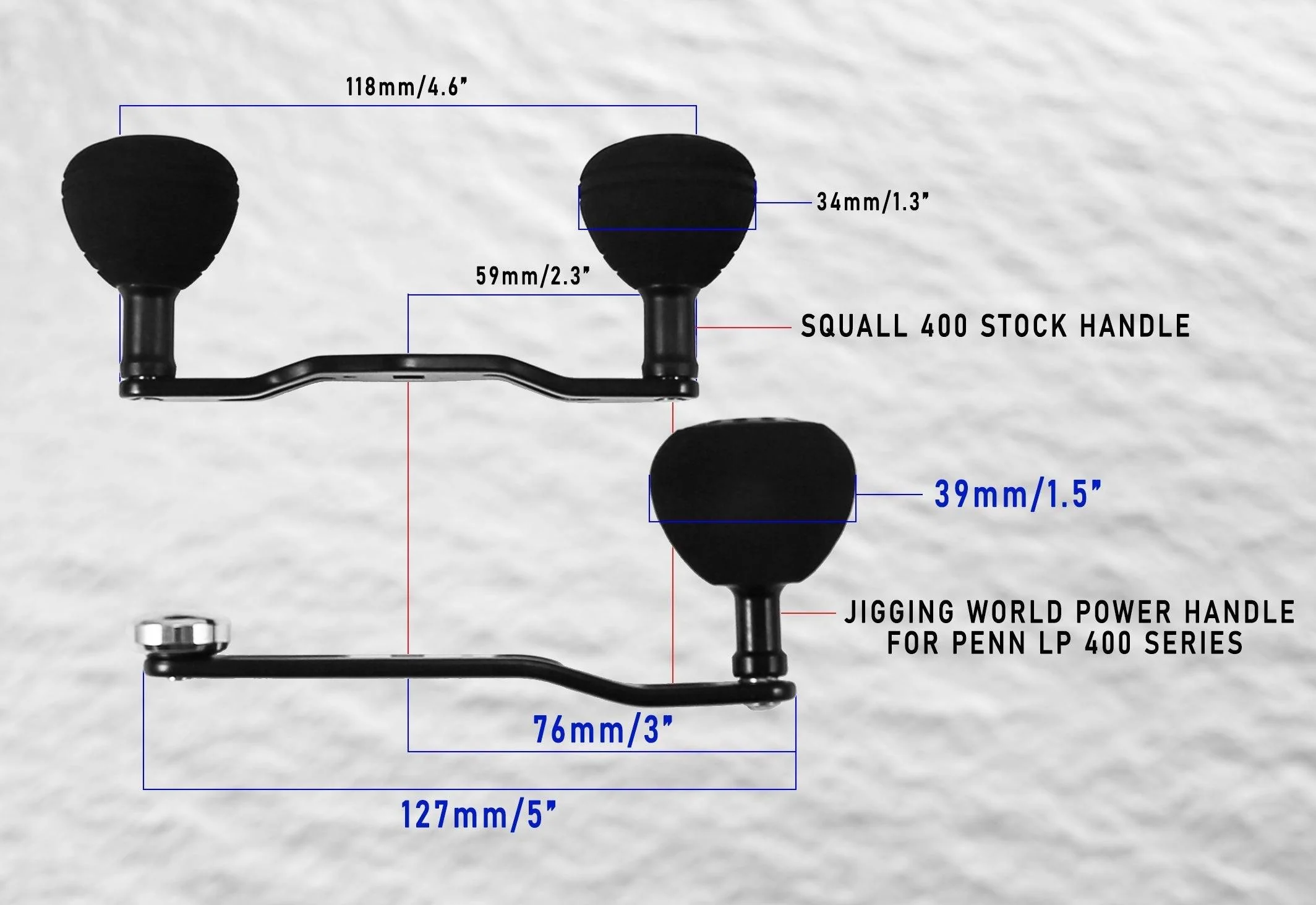 Jigging World - Power Handles for Penn Squall 400 & Fathom 400 Low Profile Reels - Image 9