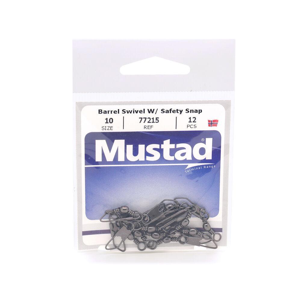 Mustad Barrel Swivels with Safety Snap - Image 2