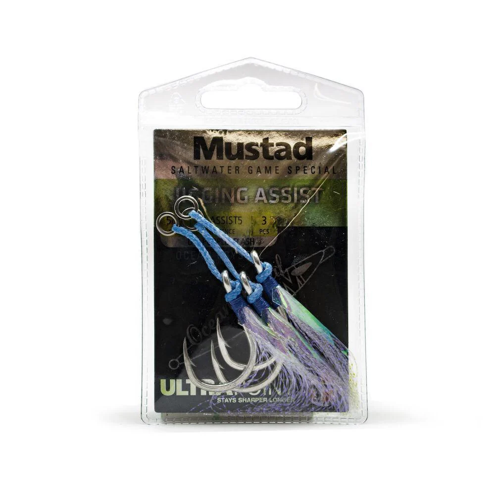 Mustad J-Assist5 Ocean Crystal Jigging Assist Rig - Image 2