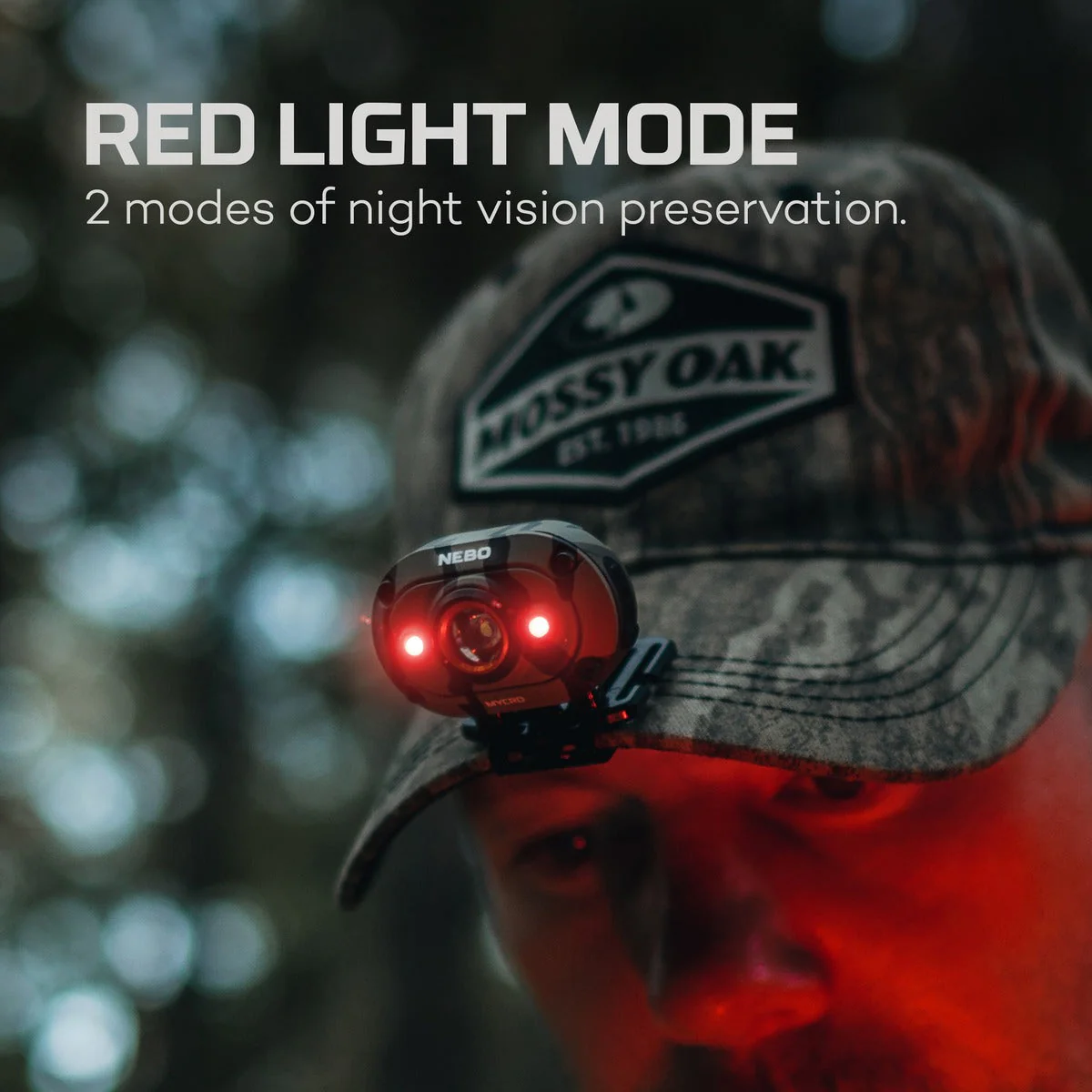 Nebo Mycro 400 Lumen Headlamp Mossy Oak BottomLand - Image 4