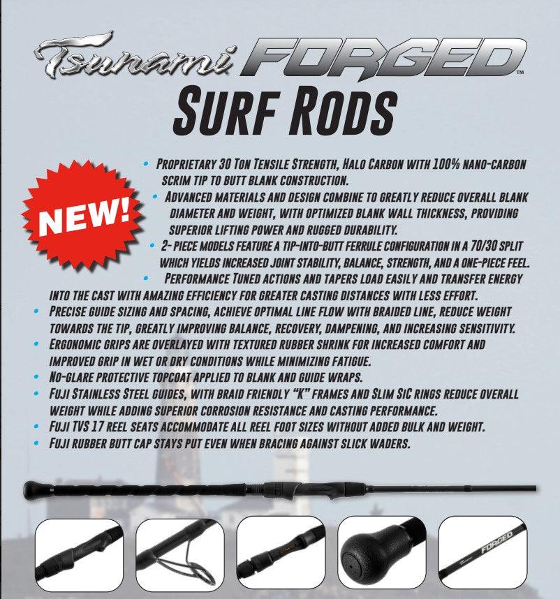Tsunami 2024 Forged Surf Spinning Rods