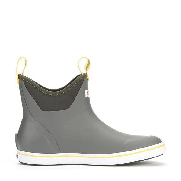 Xtratuf Men's 6" Ankle Deck Boots Gray/Yellow - Image 4