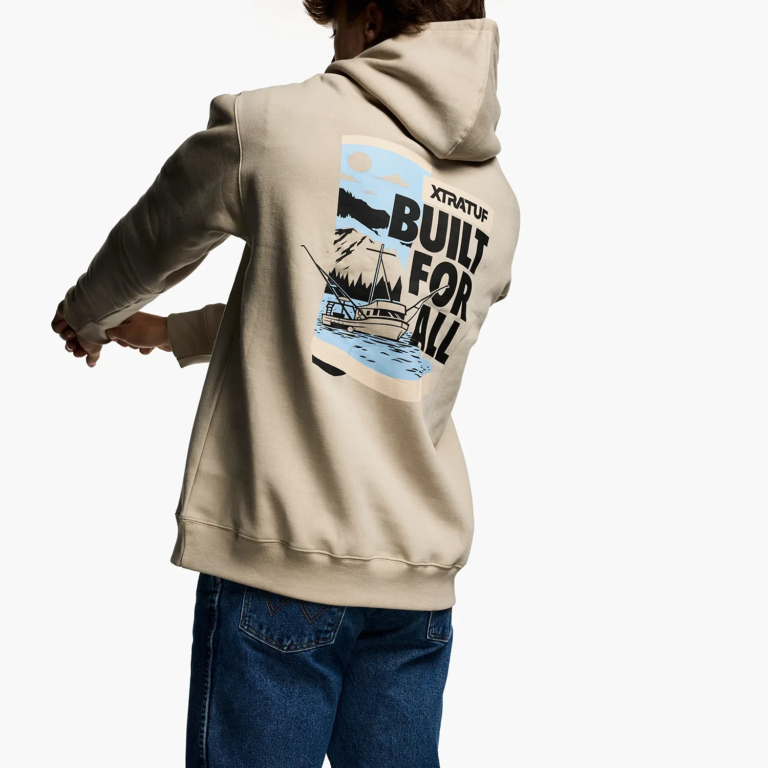 Xtratuf Men's Built For All Hoodie Abbey Stone - Image 2