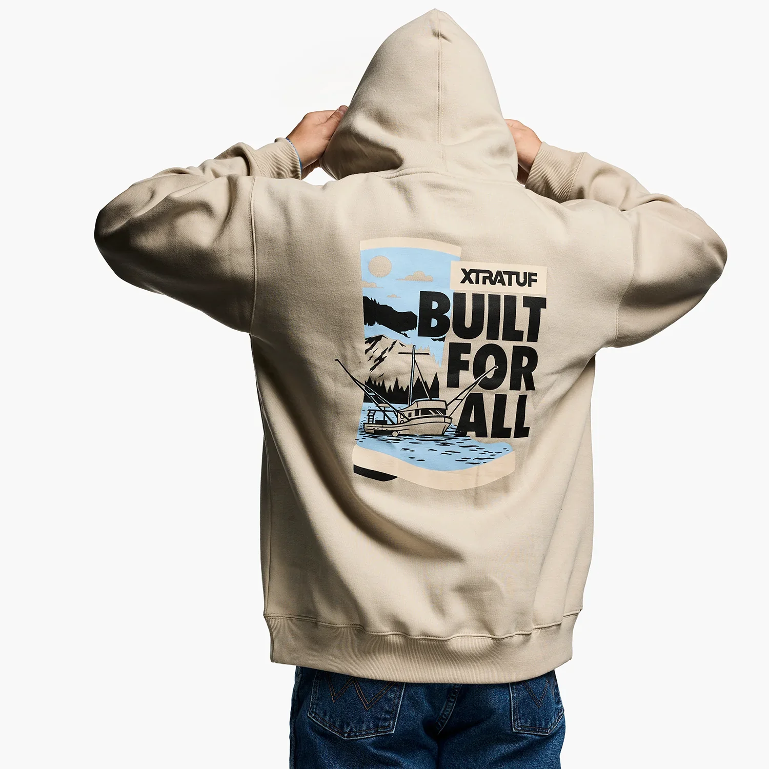 Xtratuf Men's Built For All Hoodie Abbey Stone - Image 3
