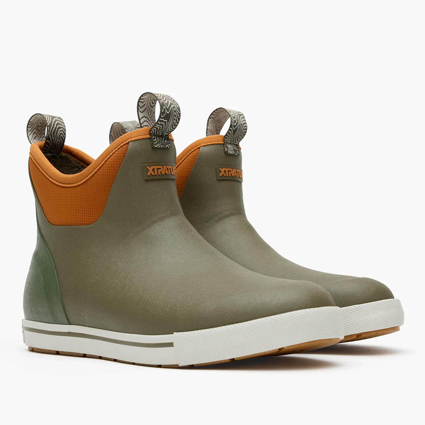 Xtratuf Men's Camp Fleece Lined 6" Ankle Deck Boots Dark Olive Spice - Image 2