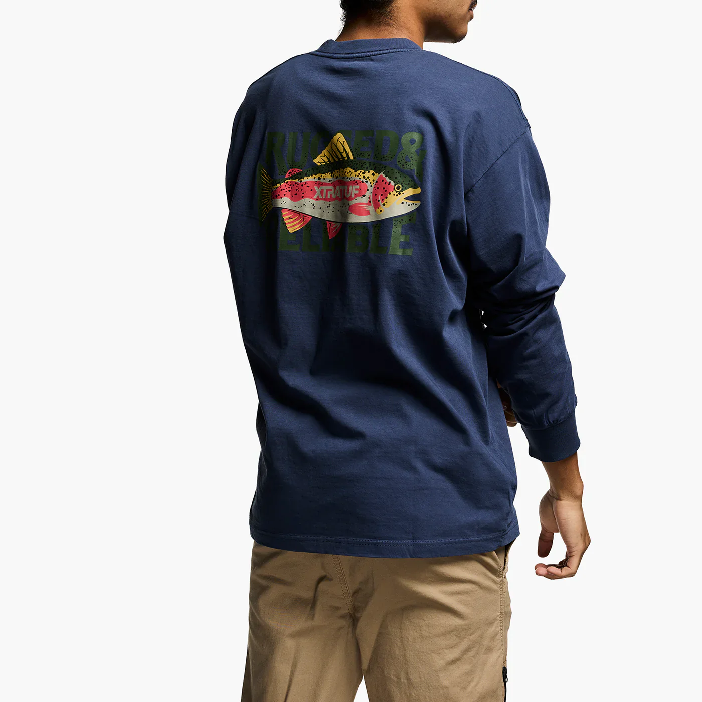 Xtratuf Men's Rugged and Reliable Salmon Long Sleeve Tee - Image 4