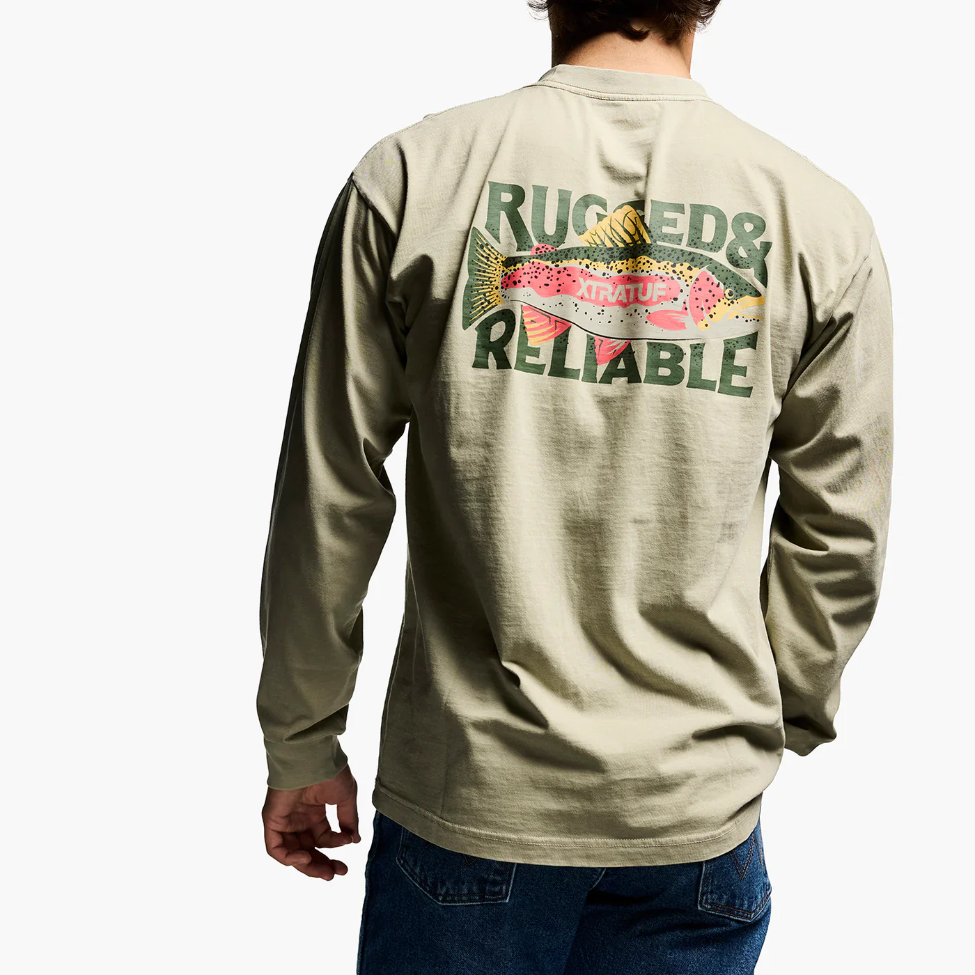 Xtratuf Men's Rugged and Reliable Salmon Long Sleeve Tee - Image 5